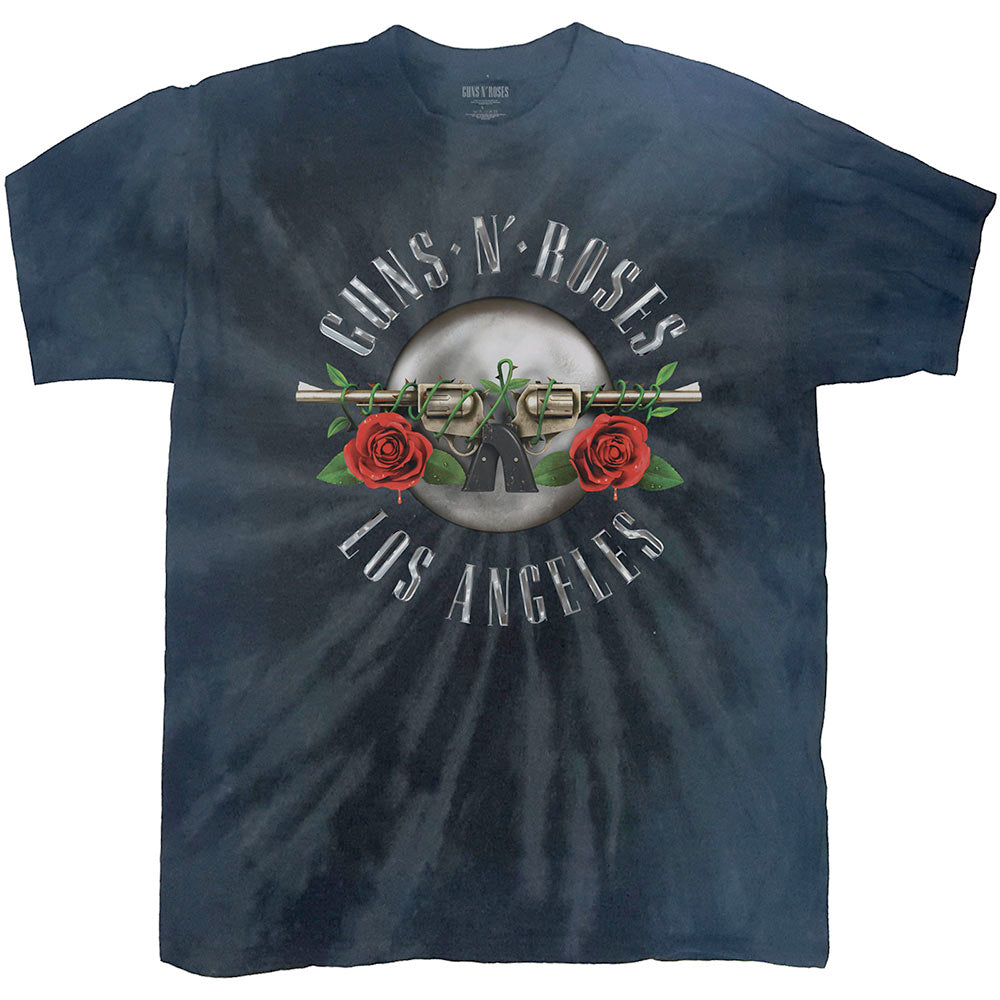 Guns N Roses - Los Angeles - Dip Dye Black T-shirt