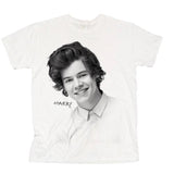 Harry Styles - B/W Solo - Ladies Size slimfit White t-shirt