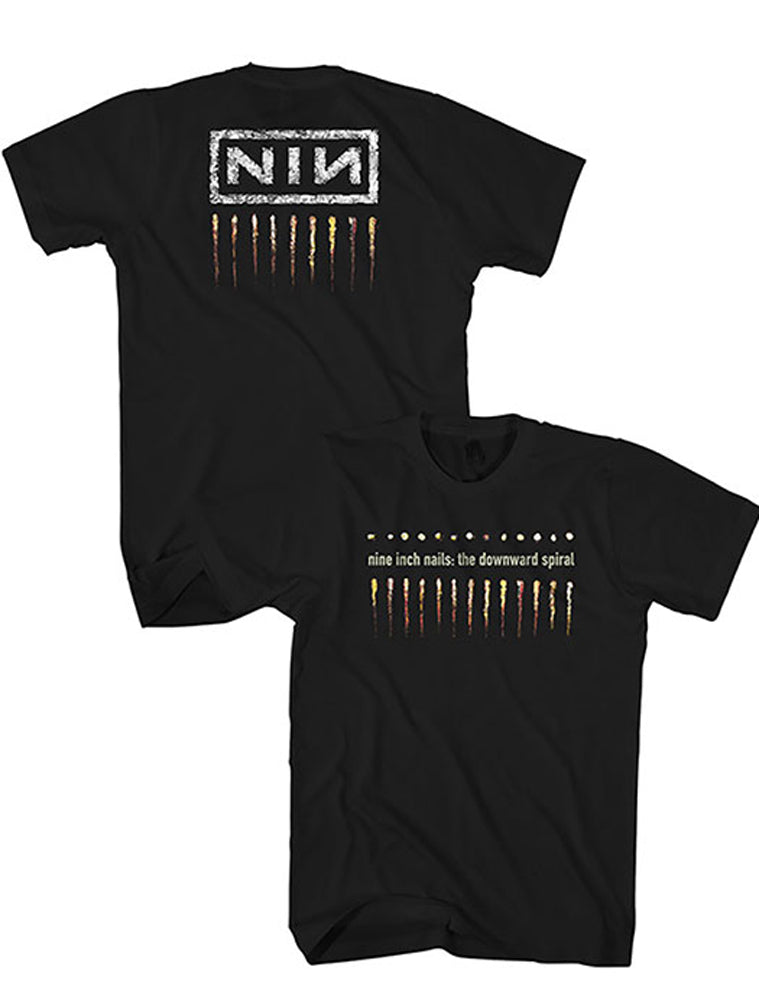 Nine Inch Nails - Downward Spiral with Backprint - Black T-shirt
