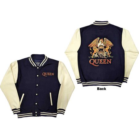 Queen - White Crest - Varsity Jacket
