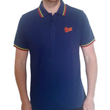 David Bowie - Embroidered Flash Logo - Navy Blue Polo Shirt