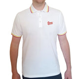 David Bowie - Embroidered Flash Logo - White Polo Shirt