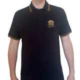 Queen - Embroidered Crest Logo - Black Polo Shirt