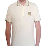 Queen - Embroidered Crest Logo - Natural Polo Shirt