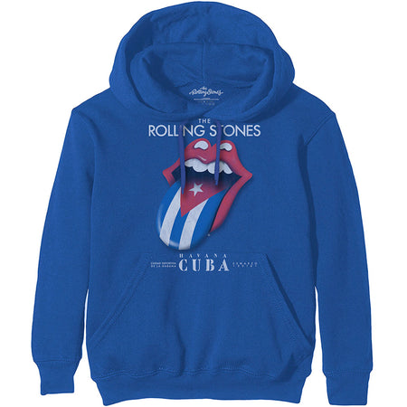 Rolling Stones - Havana Cuba - Blue Pullover Hooded Sweatshirt
