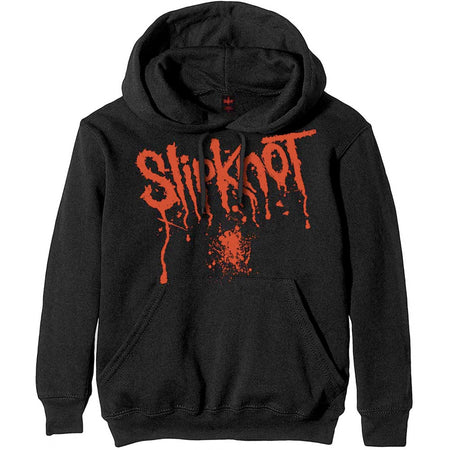 Slipknot - Splatter Logo  - Black Hooded Sweatshirt