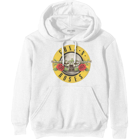 Guns N Roses - Classic Seal - White Hooded Sweatshirt