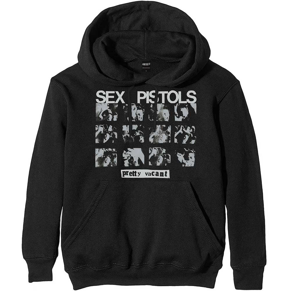 Sex Pistols -Pretty Vacant with Backprint - Black Hooded Sweatshirt