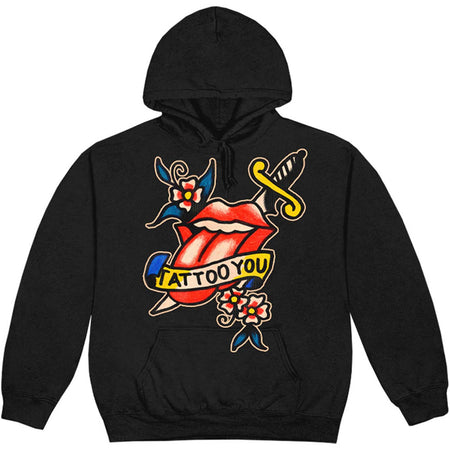 Rolling Stones - Tattoo You Lick - Pullover Black Hooded Sweatshirt