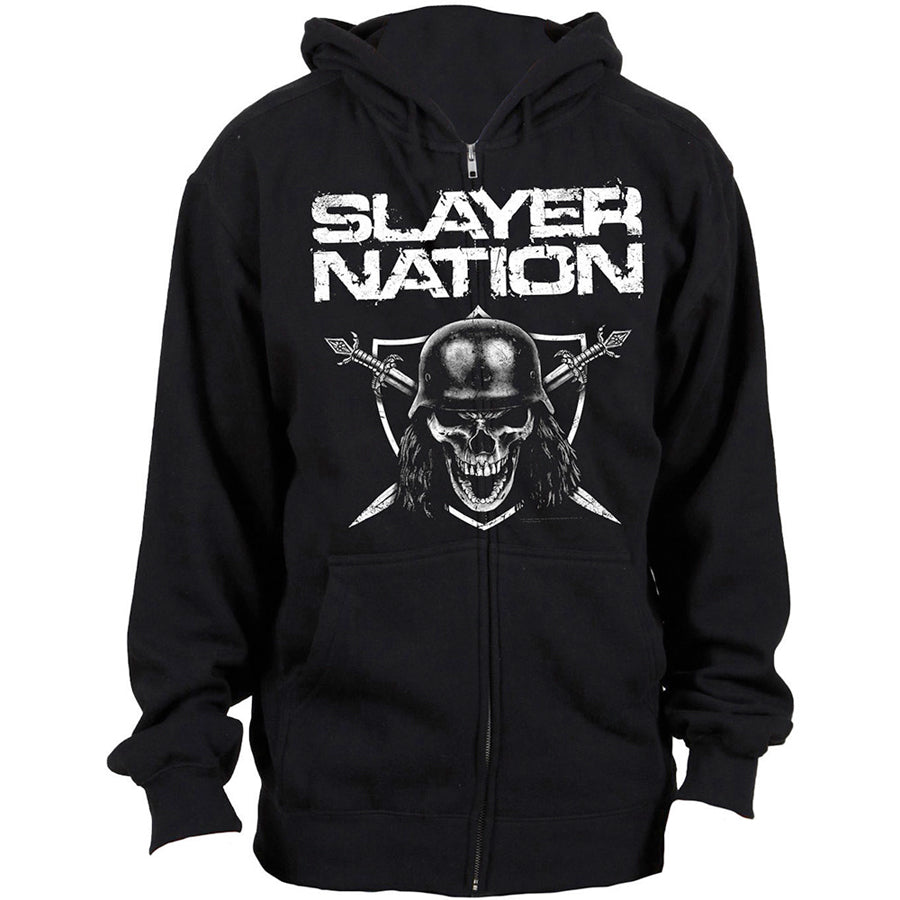 Slayer - Slayer Nation - Zip Black Hooded Sweatshirt