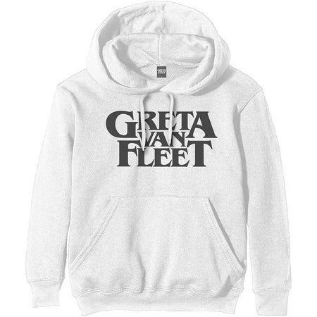Greta Van Fleet - Logo - White Hooded Sweatshirt