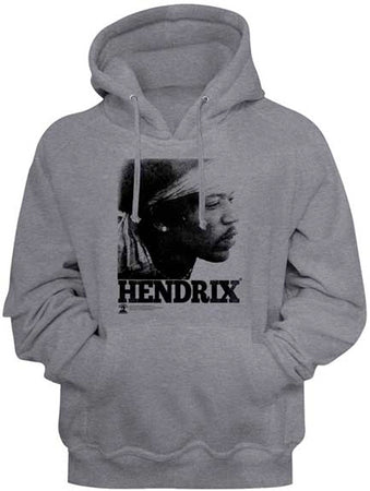 Jimi Hendrix - Vintage Jimi - Gunmetal Heather Hooded Sweatshirt
