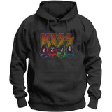 Kiss - Logo, Faces & Icons - Pullover Black Hooded Sweatshirt