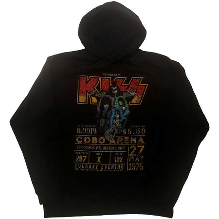 Kiss - Cobra Arena '76 - Eco-Friendly Pullover Black Hooded Sweatshirt