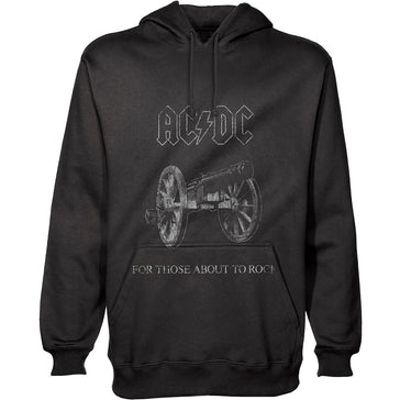 AC/DC - About To Rock - Pullover Black Hooded Sweatshirt