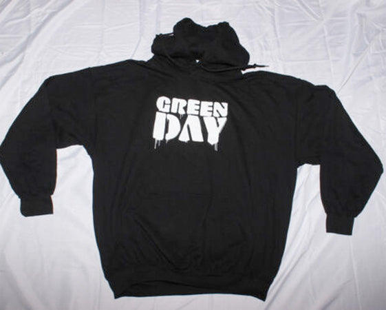 Green Day - Drip Logo - Black Hooded Sweatshirt