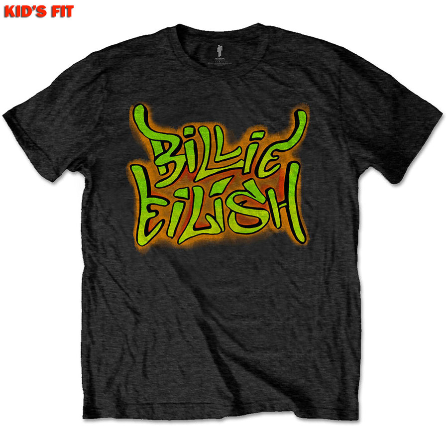 Billie Eilish-Graffiti-KIDS SIZE Black T-shirt