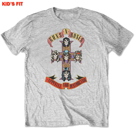 Guns N Roses - Appetite For Destruction-KIDS SIZE Grey T-shirt