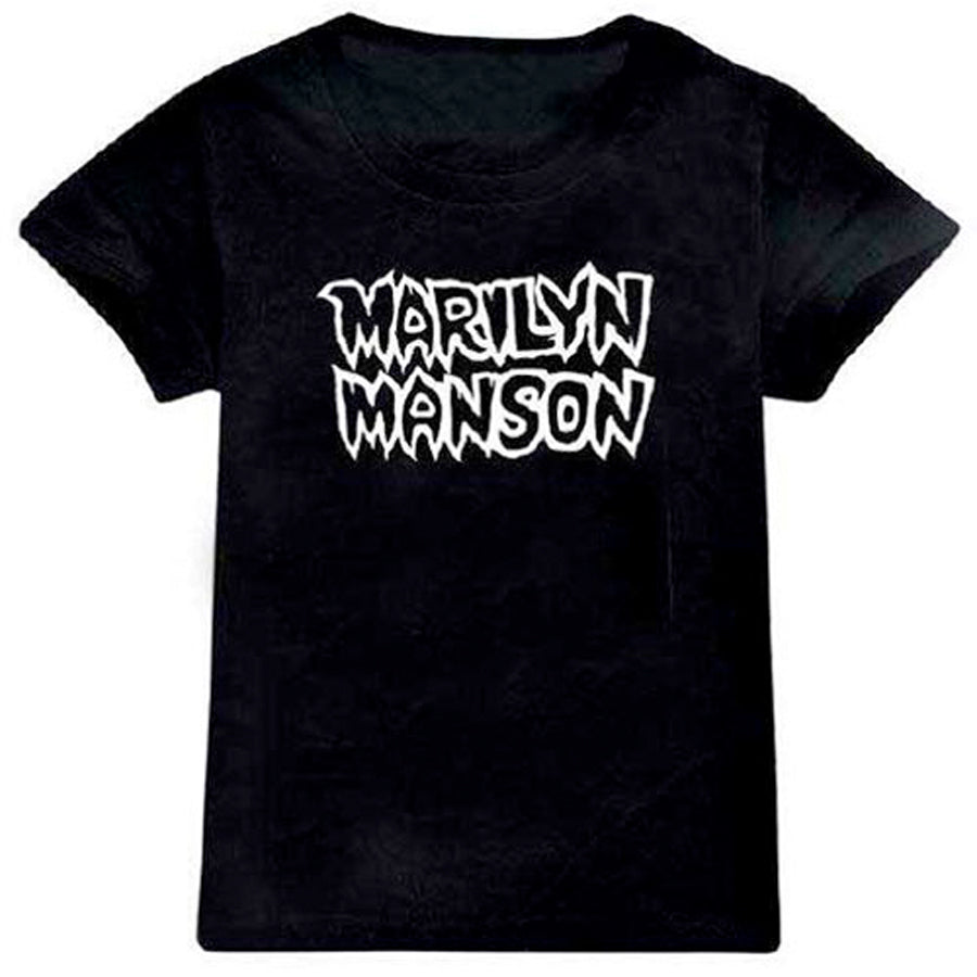 Marilyn Manson - Classic Logo-KIDS SIZE Black T-shirt