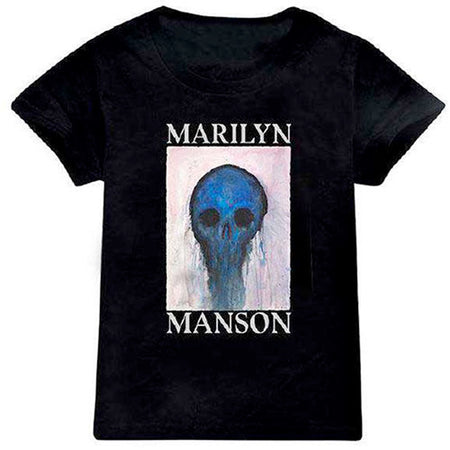 Marilyn Manson - Halloween Painted Holywood-KIDS SIZE Black T-shirt