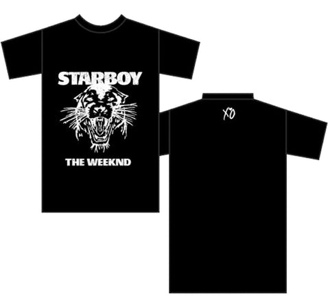 The Weeknd - Starboy - Panther - Black t-shirt