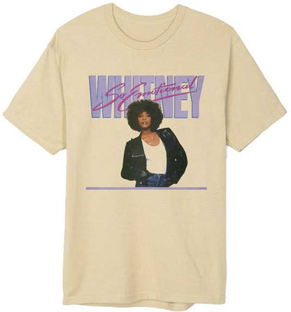 Whitney Houston - So Emotional - Greyish Beige t-shirt