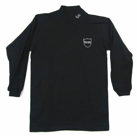 Korn - Embroidered Logo-Longsleeve Mock Turtleneck -  Black T-shirt