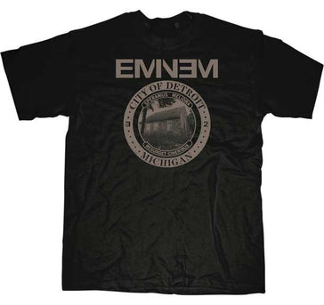 Eminem  MMLP2 Detroit Seal Black t-shirt