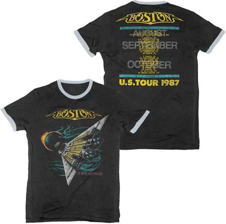 Boston - US Tour 1987- Lightweight Ringer t-shirt