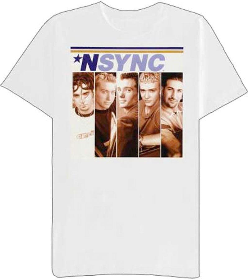 NSYNC - Split Vintage Photo - White t-shirt