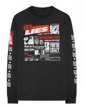 Guns N Roses - Lies 30th Anniversary Cover - Longsleeve Black t-shirt