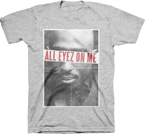 Tupac Shakur - All Eyez On Me - Heather Grey t-shirt