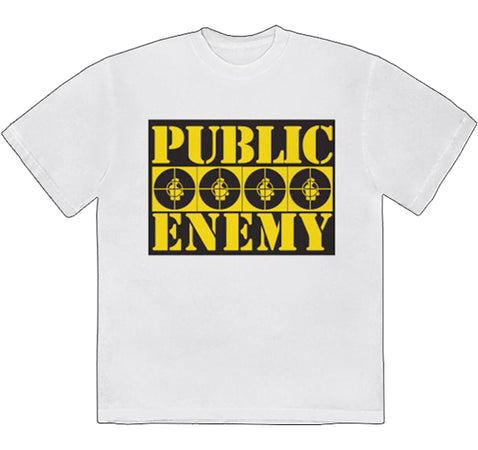 Public Enemy - Target Repeat - White  t-shirt