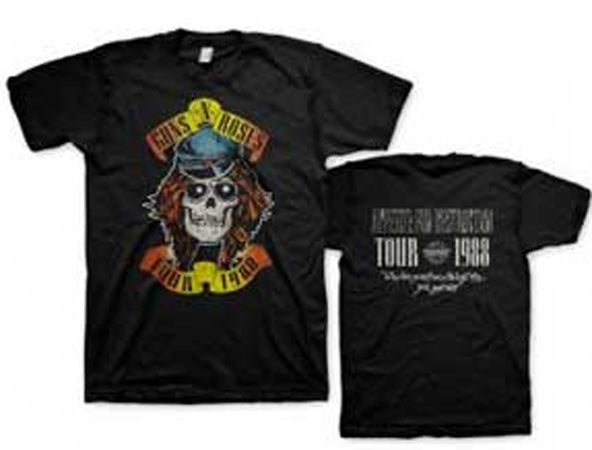 Guns N Roses - Appetite Tour 1988 - Black t-shirt